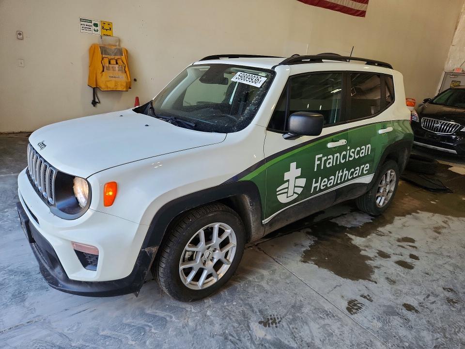 2022 Jeep Renegade VIN ZACNJDB12NPN69625 COPART salvage auction — FRONT END, Ne - Cert Of Title-Salvage, sold $3,600 on 2026-08-18 (photo 1)