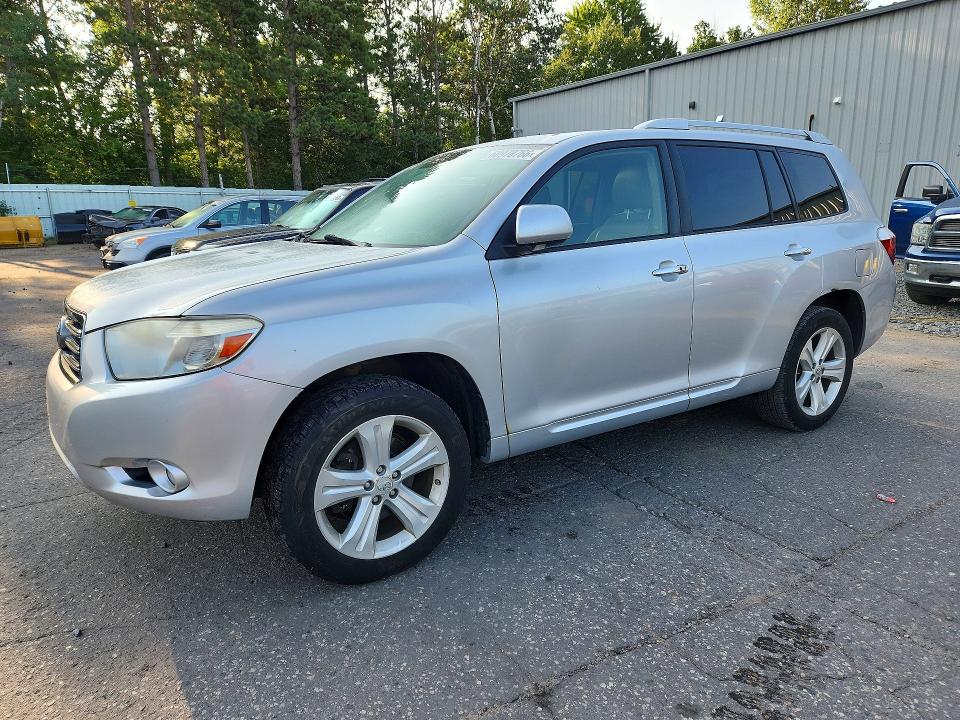 2009 Toyota Highlander VIN JTEES42A392122135 COPART salvage auction — FRONT END, Mn - Cert Of Title-Salvage, sold $250 on 2026-07-28 (photo 1)