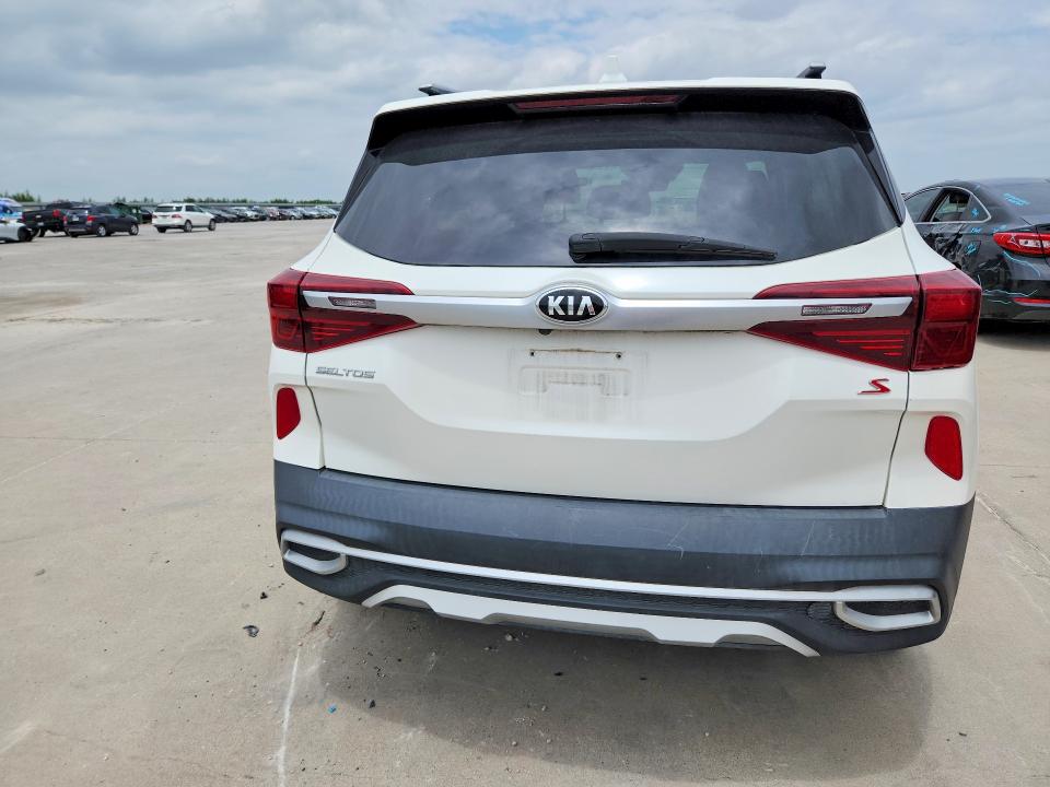 2021 Kia Seltos VIN KNDEUCAA1M7043259 COPART salvage auction — FRONT END, TX - CERT OF TITLE-REBUILT SALVAGE, sold $350 on 2026-07-30 (photo 6)