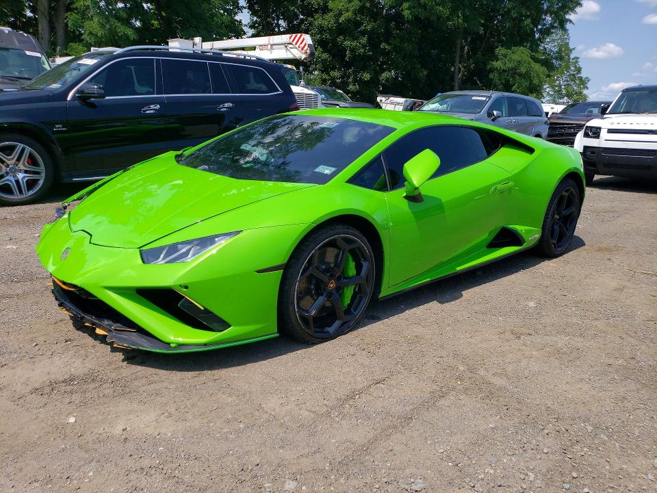 2023 Lamborghini Huracan VIN ZHWUF5ZF1PLA22581 COPART salvage auction — SIDE, Nj - Junk Title Certificate, sold $40,750 on 2026-07-30 (photo 1)