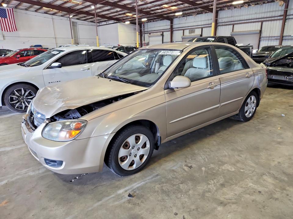 2009 Kia Spectra VIN KNAFE221095615433 COPART salvage auction — FRONT END, Fl - Cert Of Title Slvg Rebuildable, sold $575 on 2026-07-27 (photo 1)