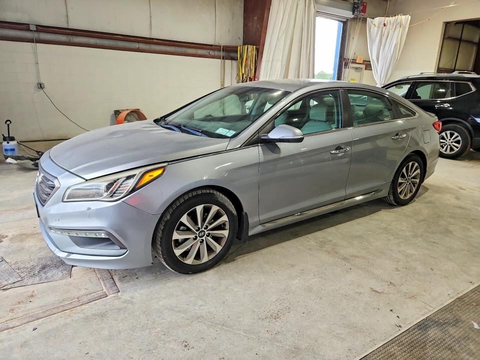 2015 Hyundai Sonata VIN 5NPE34AF6FH214915 COPART salvage auction — FRONT END, Ny - Mv-907A Salvage Certificate, sold $1,600 on 2026-07-21 (photo 1)
