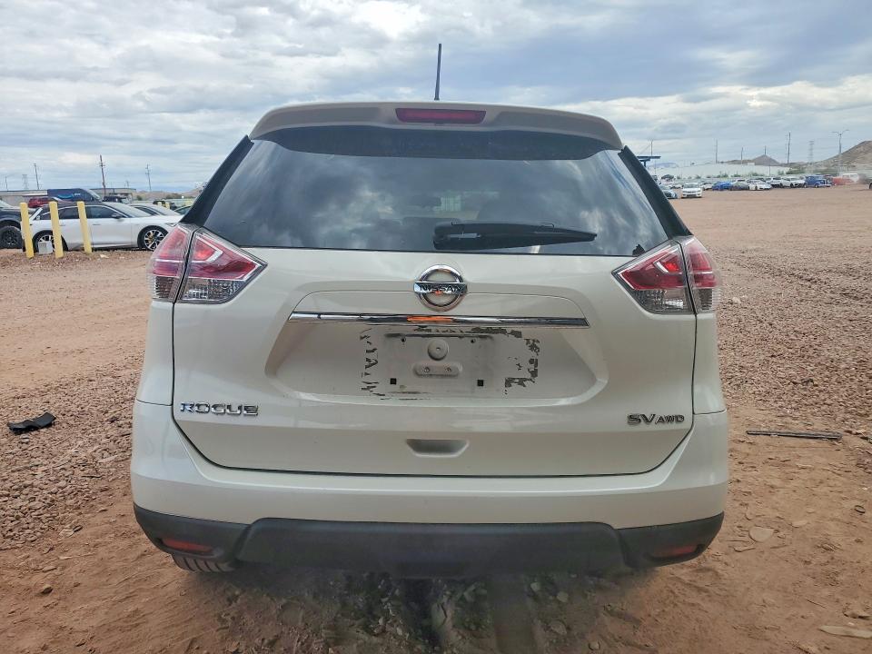 2016 Nissan Rogue VIN 5N1AT2MV0GC912371 COPART salvage auction — FRONT END, Az - Cert Of Title - Salvage, sold $450 on 2026-07-30 (photo 6)