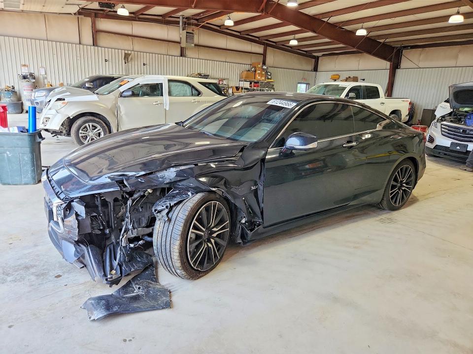 2018 Infiniti Q60 VIN JN1EV7EL1JM390543 COPART salvage auction — FRONT END, Pa - Certificate Of Salvage, sold $4,150 on 2026-07-31 (photo 1)