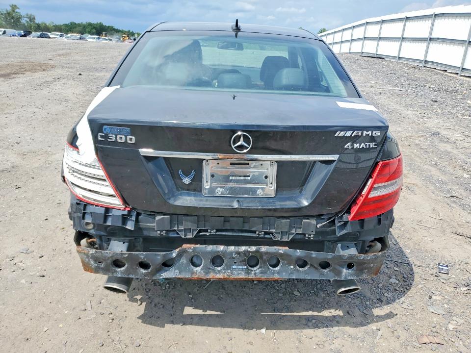 2013 Mercedes-benz C-klasse VIN WDDGF8AB3DR291239 COPART salvage auction — REAR END, Va - Cert Of Title - Salvage, sold $850 on 2026-07-22 (photo 6)