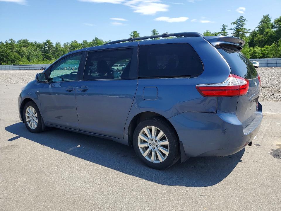 2017 Toyota Sienna VIN 5TDJZ3DC9HS177686 COPART salvage auction — MINOR DENT/SCRATCHES, Me - Certificate Of Title, sold $1,900 on 2026-07-31 (photo 2)