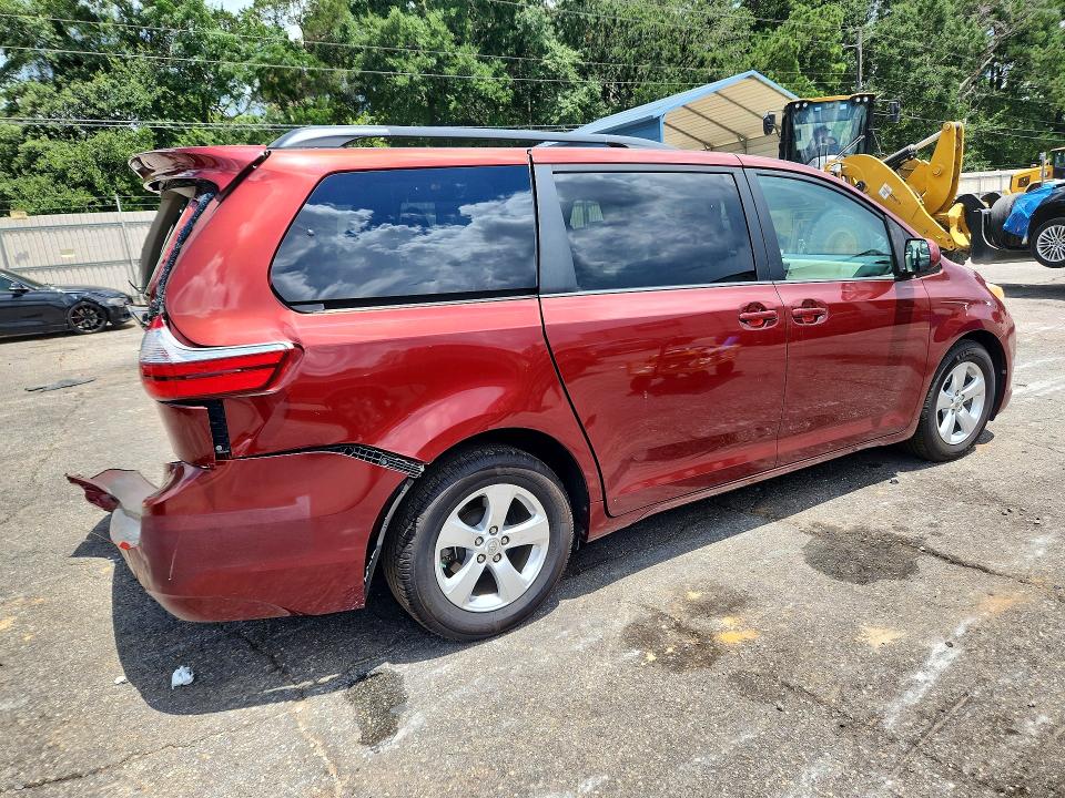 2016 Toyota Sienna VIN 5TDKK3DC1GS748739 COPART salvage auction — REAR END, AL - CERT OF TITLE-SALVAGE TITLE (P), sold $2,850 on 2026-07-27 (photo 3)