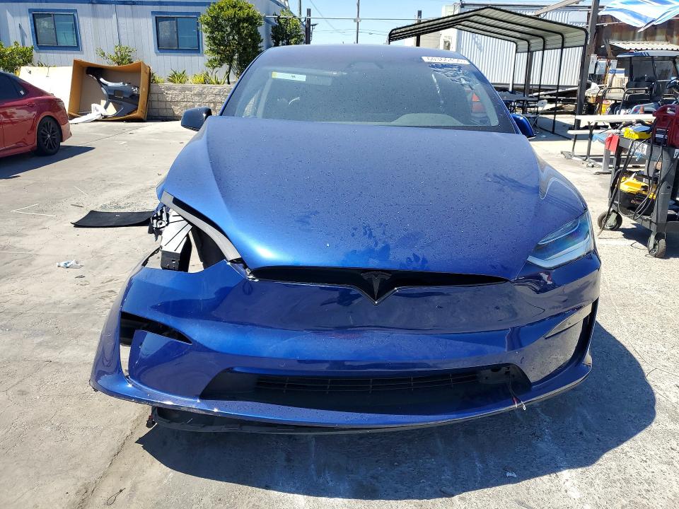 2022 Tesla Model x VIN 7SAXCAE52NF350628 COPART salvage auction — FRONT END, Ca - Salvage Certificate, sold $13,900 on 2026-07-24 (photo 5)
