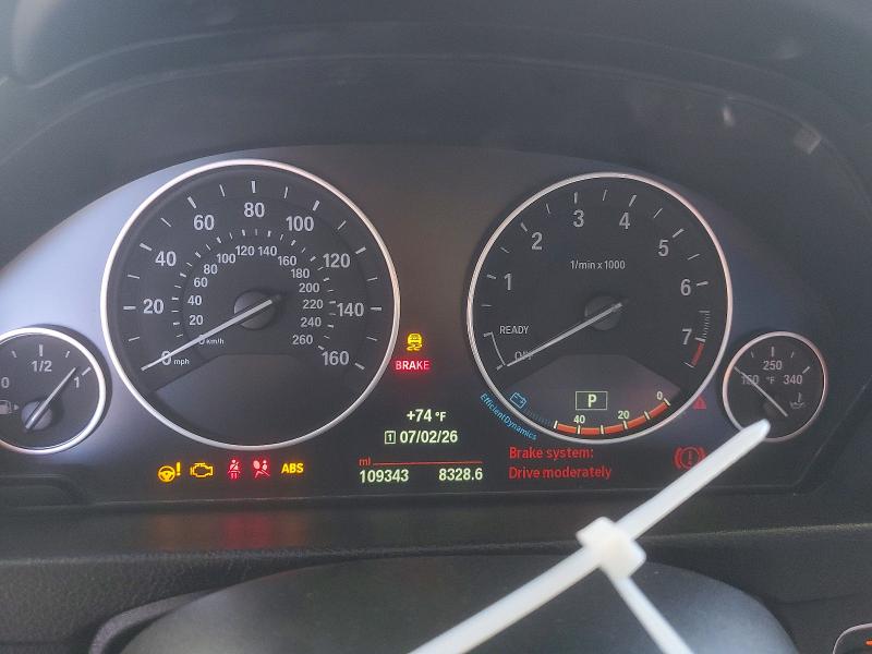 2015 BMW 3er VIN WBA3C1C50FK119811 COPART salvage auction — FRONT END, CA - SALVAGE CERTIFICATE, sold $800 on 2026-07-28 (photo 9)