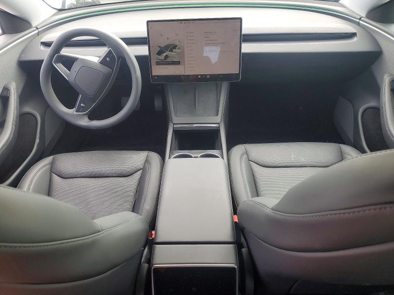 2025 Tesla Model 3 VIN 5YJ3E1EA9SF078951 COPART salvage auction — FRONT END, Ca - Salvage Certificate, sold $13,000 on 2026-09-01 (photo 8)