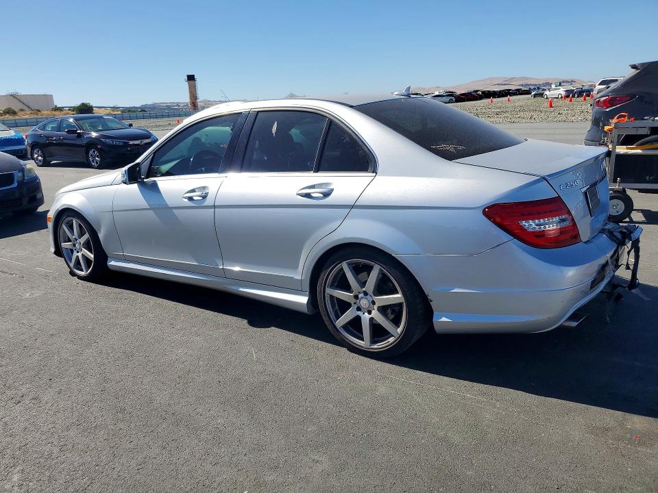 2014 Mercedes-benz C-klasse VIN WDDGF4HB6EA958996 COPART salvage auction — REAR END, Ca - Salvage Certificate, sold $450 on 2026-08-17 (photo 2)