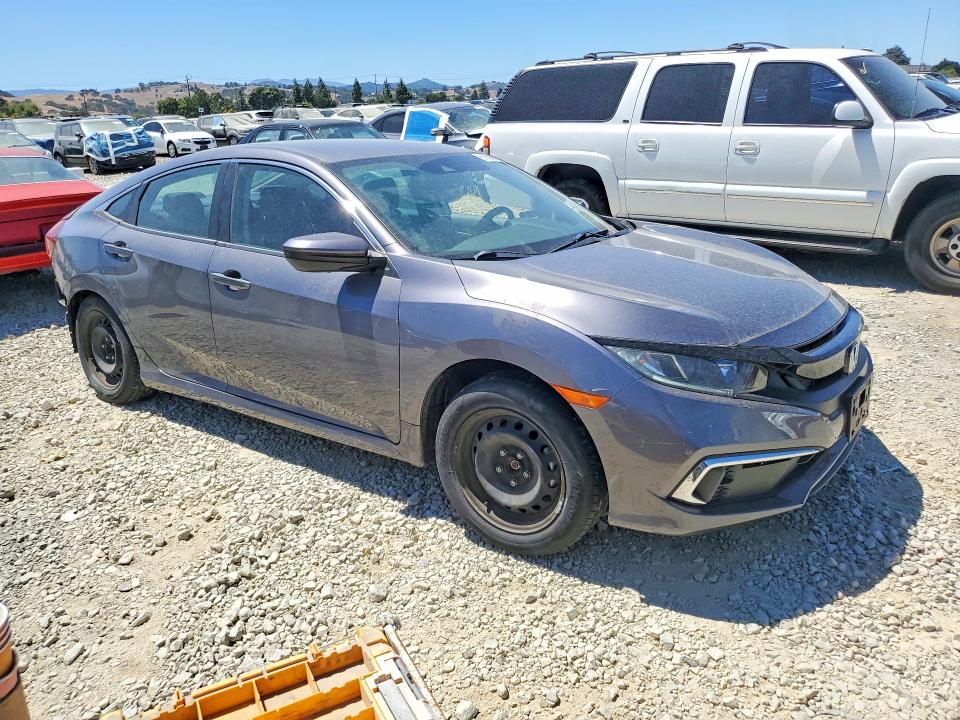 2019 Honda Civic VIN 19XFC2F61KE207435 COPART salvage auction — REAR END, Ca - Salvage Certificate, sold $7,900 on 2026-07-28 (photo 4)