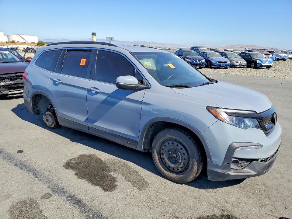 2022 Honda Pilot VIN 5FNYF5H27NB019948 COPART salvage auction — VANDALISM, Ca - Salvage Certificate, sold $9,300 on 2026-07-27 (photo 4)