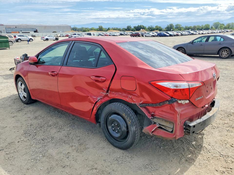 2016 Toyota Corolla VIN 5YFBURHE4GP384818 COPART salvage auction — REAR END, CA - SALVAGE CERTIFICATE, sold $3,300 on 2026-07-31 (photo 2)