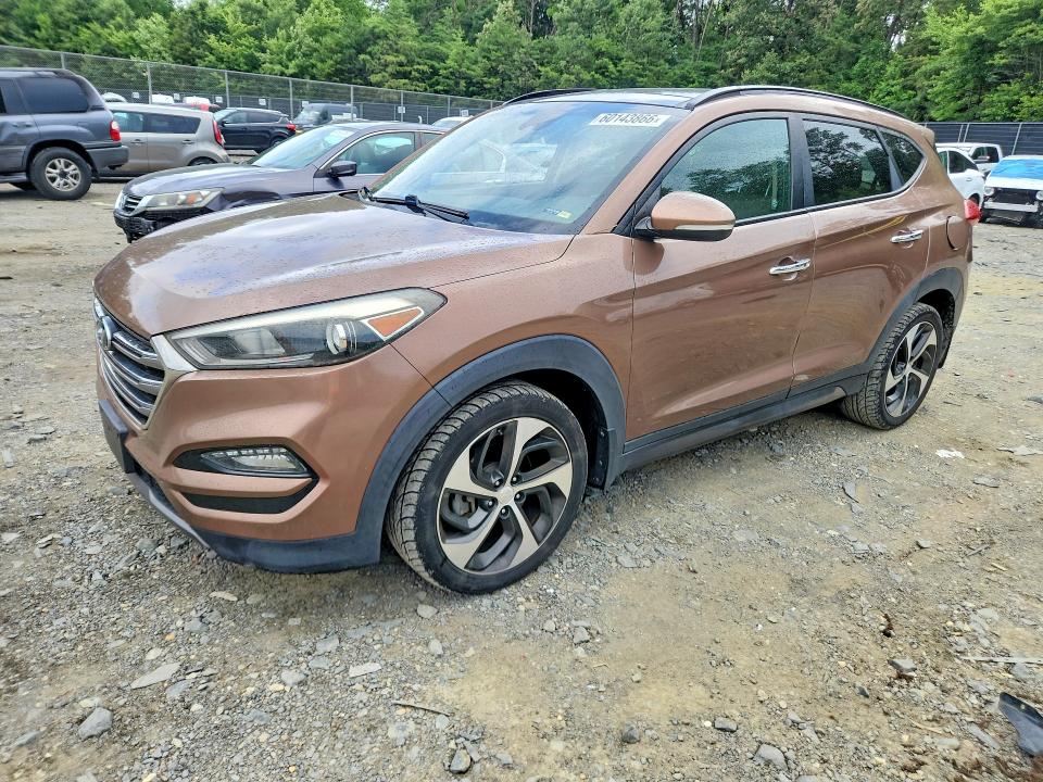 2016 Hyundai Tucson VIN KM8J3CA22GU041905 COPART salvage auction — VANDALISM, IA - CERTIFICATE OF TITLE, sold $1,750 on 2026-07-17 (photo 1)