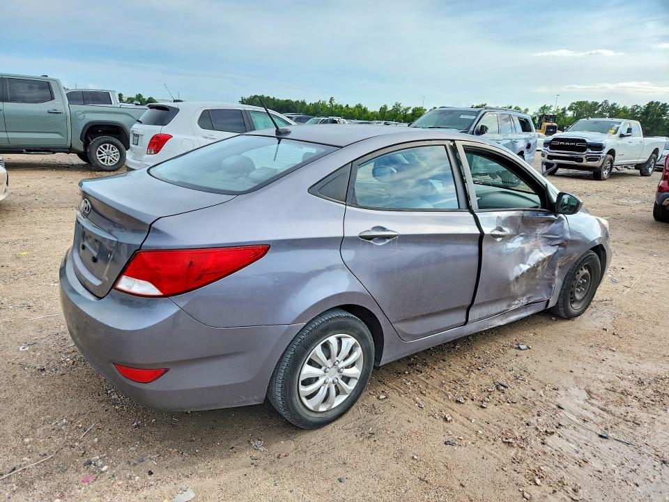 2016 Hyundai Accent VIN KMHCT4AE6GU970584 COPART salvage auction — SIDE, Tx - Salvage Vehicle Title, sold $450 on 2026-07-21 (photo 3)