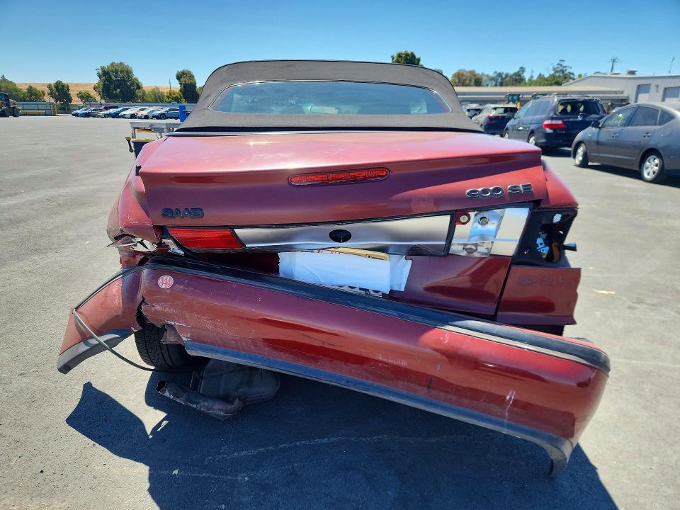 1998 Saab 900 VIN YS3DF75N7W7005850 COPART salvage auction — REAR END, Ca - Salvage Certificate, sold $50 on 2026-08-17 (photo 6)