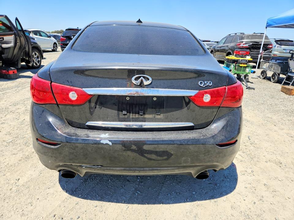2016 Infiniti Q50 VIN JN1EV7AP3GM305994 COPART salvage auction — FRONT END, CA - SALVAGE CERTIFICATE, sold $625 on 2026-07-23 (photo 6)
