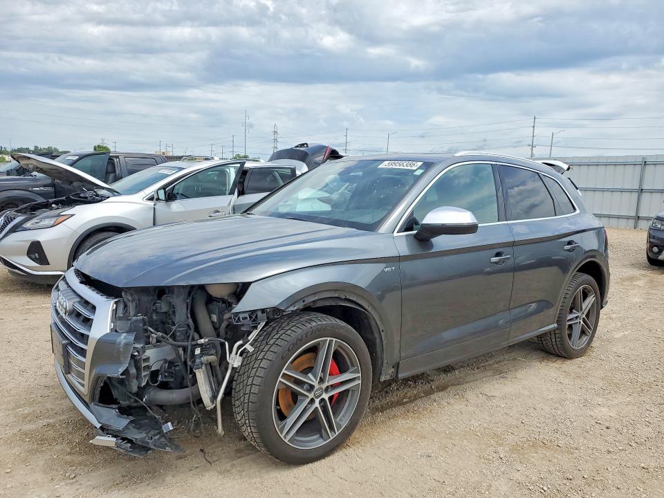 2018 Audi Sq5 VIN WA1C4AFY7J2052147 COPART salvage auction — FRONT END, Ia - Cert Of Title-Salvage Title, sold $100 on 2026-08-19 (photo 1)