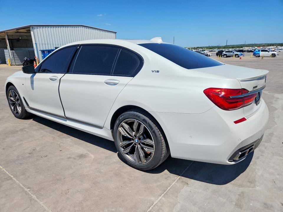 2019 BMW M760i xdrive VIN WBA7H6C58KG615050 COPART salvage auction — NORMAL WEAR, TX - SALVAGE VEHICLE TITLE (P), sold $8,600 on 2026-07-30 (photo 2)