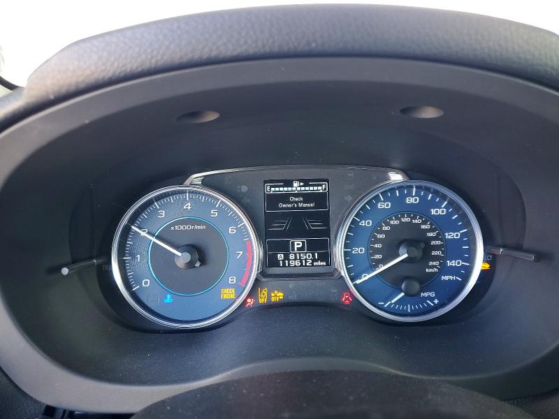 2016 Subaru Impreza VIN JF1GPAS67GH286352 COPART salvage auction — FRONT END, CA - SALVAGE CERTIFICATE, sold $300 on 2026-07-16 (photo 9)