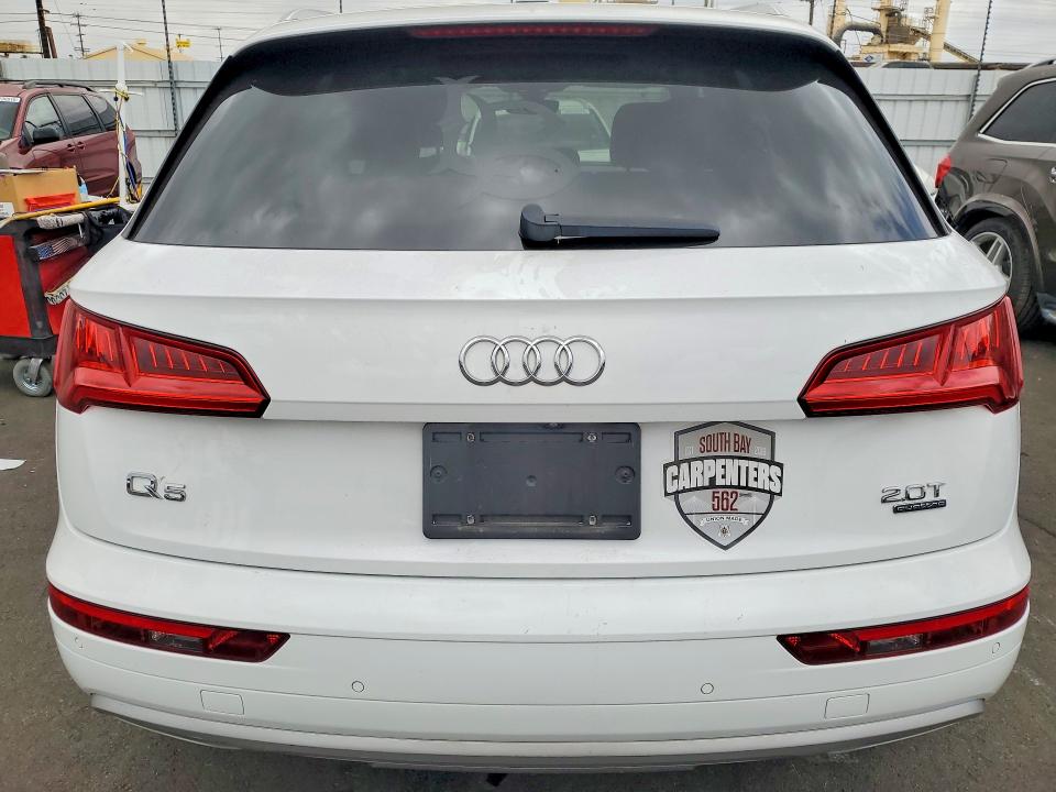 2018 Audi Q5 VIN WA1BNAFY5J2083289 COPART salvage auction — FRONT END, Ca - Salvage Certificate, sold $6,400 on 2026-07-13 (photo 6)