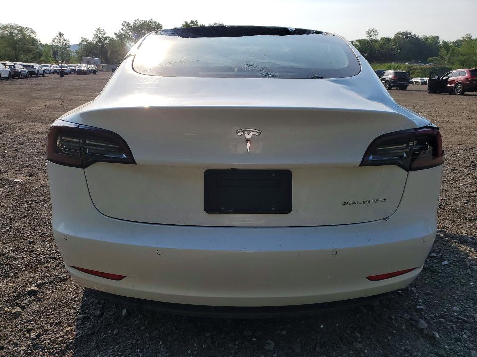 2022 Tesla Model 3 VIN 5YJ3E1EB5NF207796 COPART salvage auction — ROOF, Ny - Mv-907A Salvage Certificate, sold $7,400 on 2026-07-28 (photo 6)