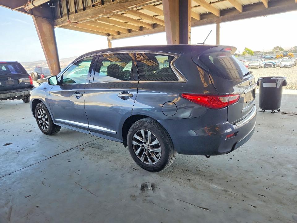 2014 Infiniti Qx60 VIN 5N1AL0MMXEC545567 COPART salvage auction — FRONT END, Ca - Salvage Certificate, sold $1,700 on 2026-07-09 (photo 2)