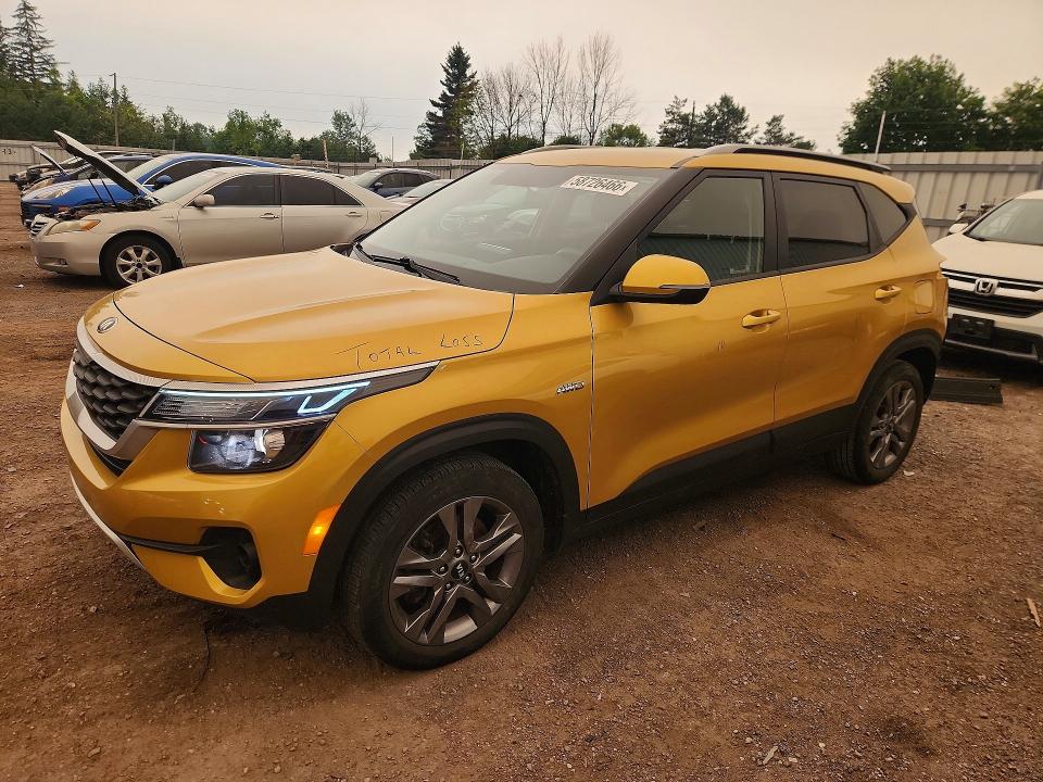 2021 Kia Seltos VIN KNDEPCAA4M7204176 COPART salvage auction — REAR END, ON - PERMIT NO BRAND - UNFIT, sold $5,500 on 2026-08-25 (photo 1)