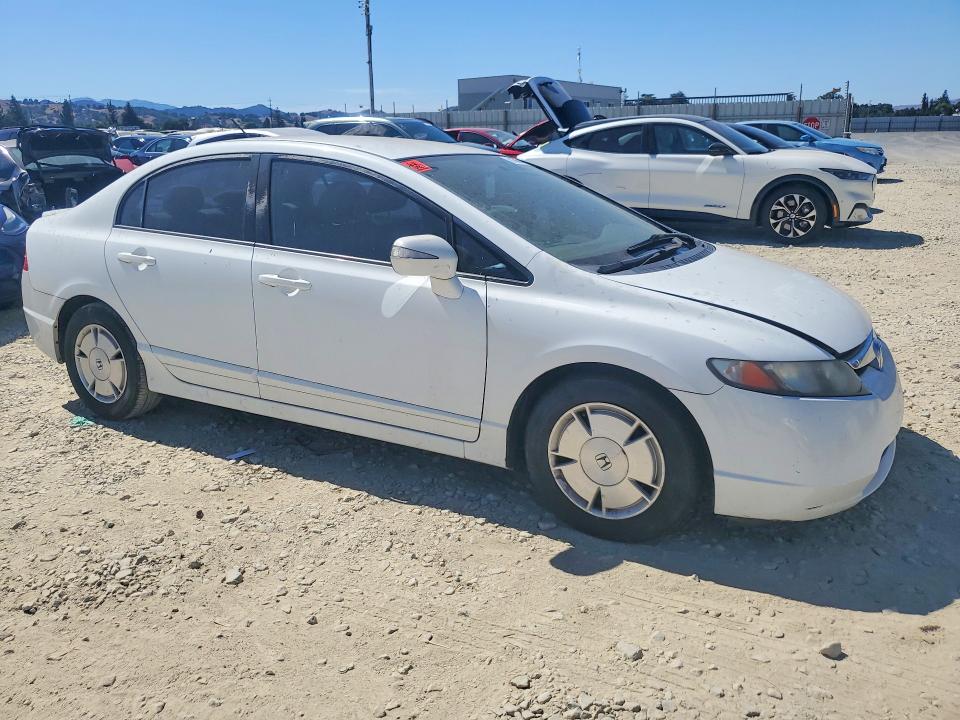 2008 Honda Civic hybrid VIN JHMFA36288S019640 COPART salvage auction — SIDE, Ca - Dis/Dlr/Exp Only Clean Title, sold $500 on 2026-07-16 (photo 4)