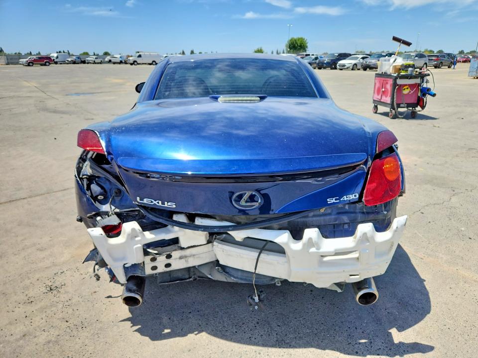 2002 Lexus Sc 430 VIN JTHFN48Y220002542 COPART salvage auction — REAR END, CA - SALVAGE CERTIFICATE, sold $1,050 on 2026-07-20 (photo 6)