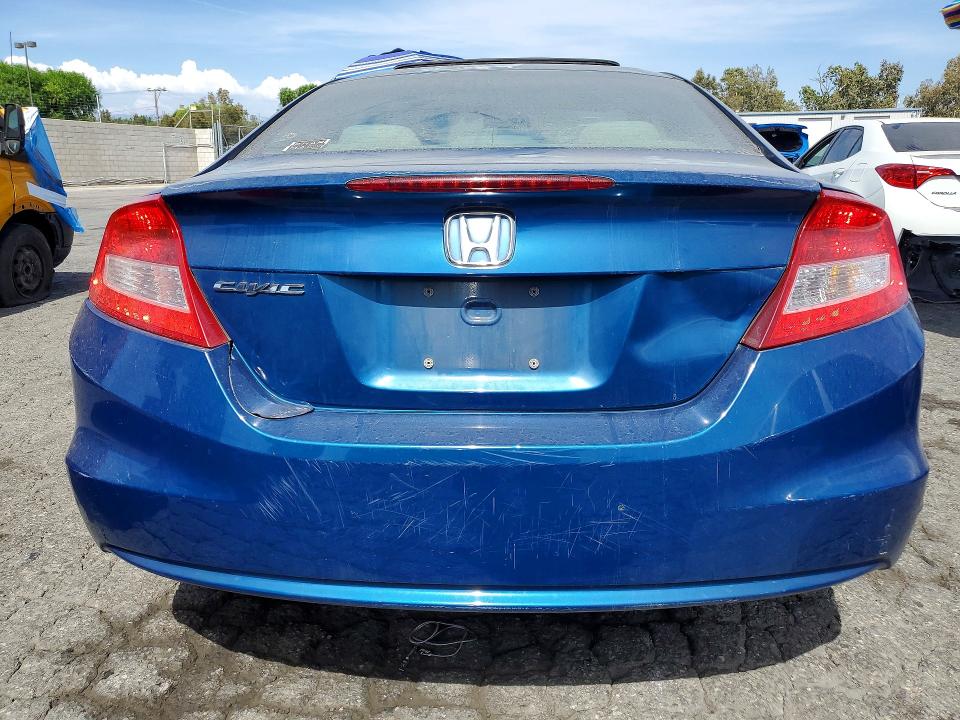 2012 Honda Civic VIN 2HGFG3B83CH554595 COPART salvage auction — MINOR DENT/SCRATCHES, Ca - Dis/Dlr/Exp Only Clean Title, sold $1,150 on 2026-08-01 (photo 6)