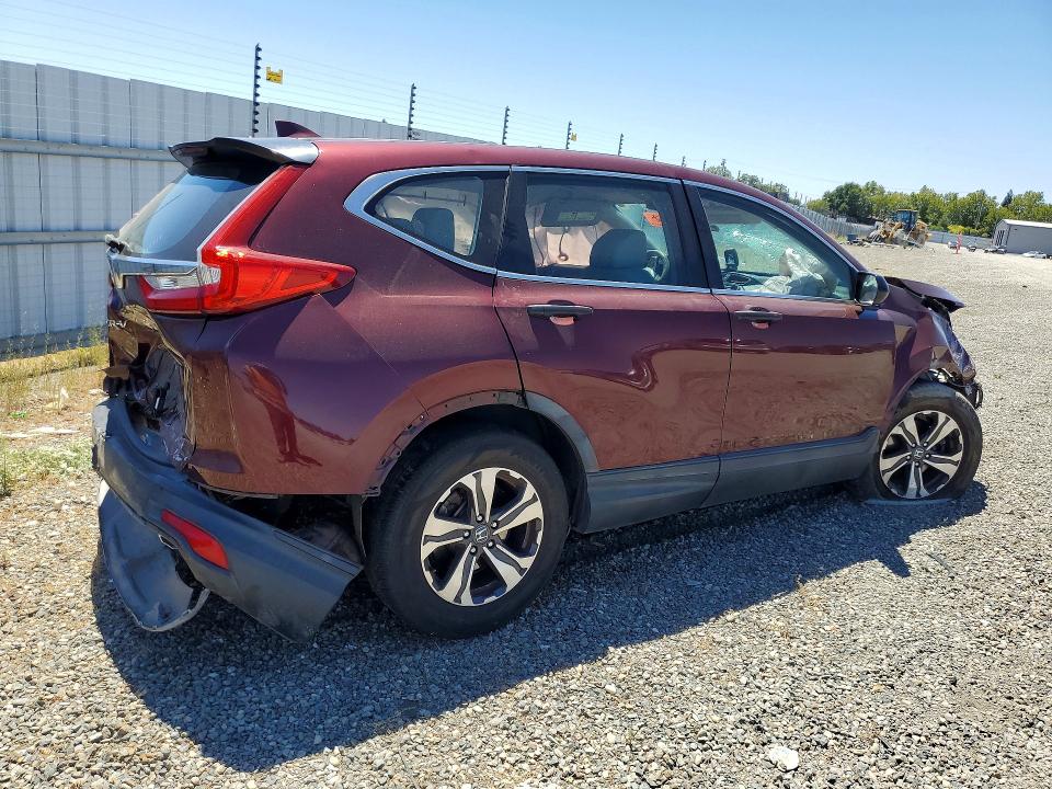 2017 Honda Cr-v VIN 7FARW5H31HE008157 COPART salvage auction — REAR END, Ca - Salvage Certificate, sold $925 on 2026-07-28 (photo 3)