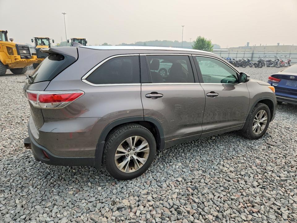 2014 Toyota Highlander VIN 5TDJKRFH1ES068778 COPART salvage auction — HAIL, Wi - Certificate Of Title, sold $175 on 2026-07-27 (photo 3)