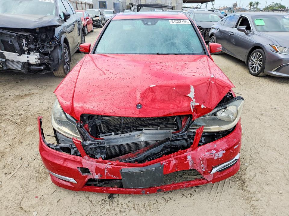 2012 Mercedes-benz VIN WDDGF4HB1CA606521 COPART salvage auction — FRONT END, Ca - Dis/Dlr/Exp Only Clean Title, sold $800 on 2026-07-28 (photo 5)