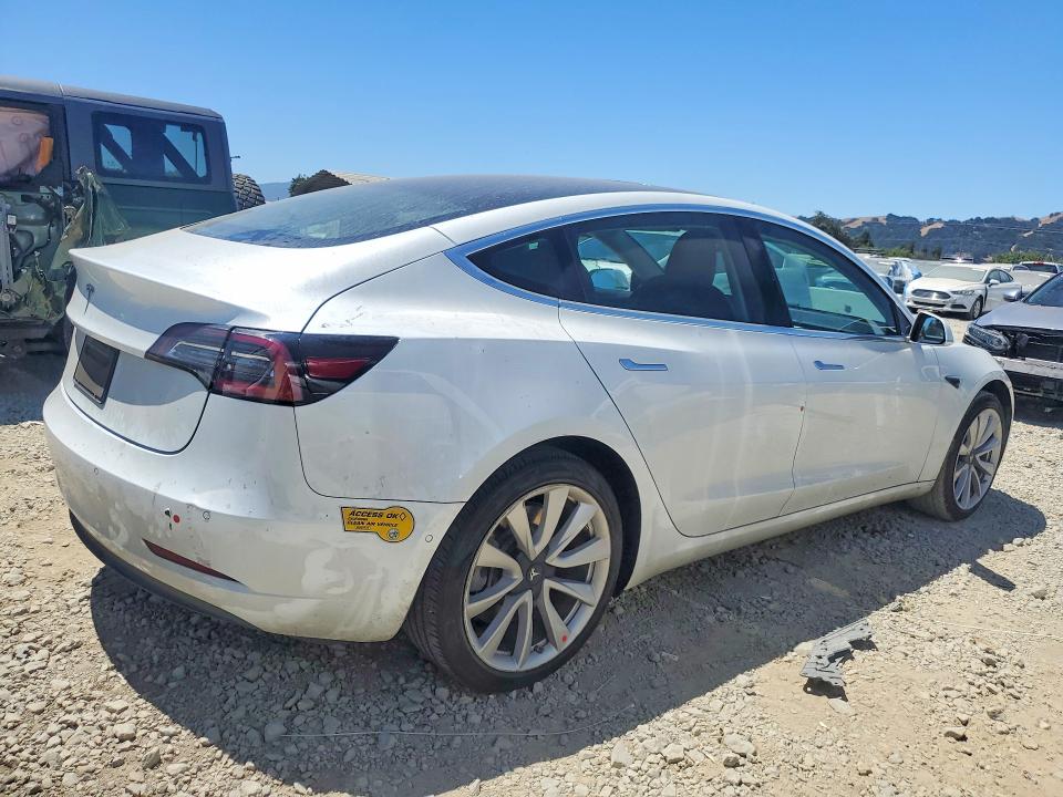 2020 Tesla Model 3 VIN 5YJ3E1EA8LF661724 COPART salvage auction — REAR END, Ca - Salvage Certificate, sold $4,800 on 2026-07-28 (photo 3)