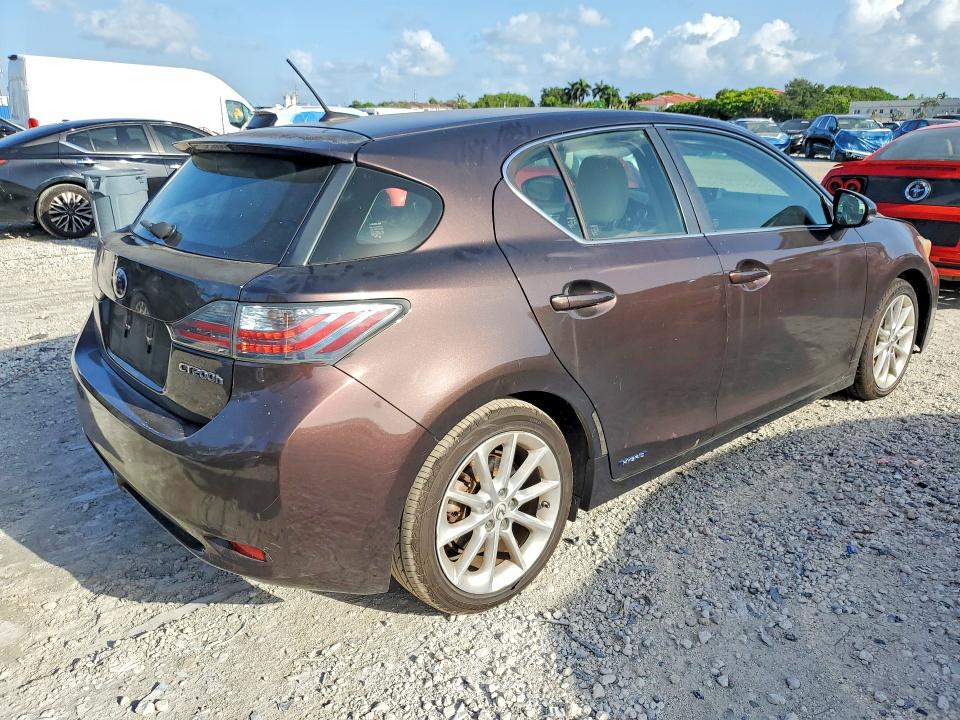 2012 Lexus Ct VIN JTHKD5BH5C2052115 COPART salvage auction — NORMAL WEAR, Fl - Certificate Of Title, sold $2,750 on 2026-07-27 (photo 3)