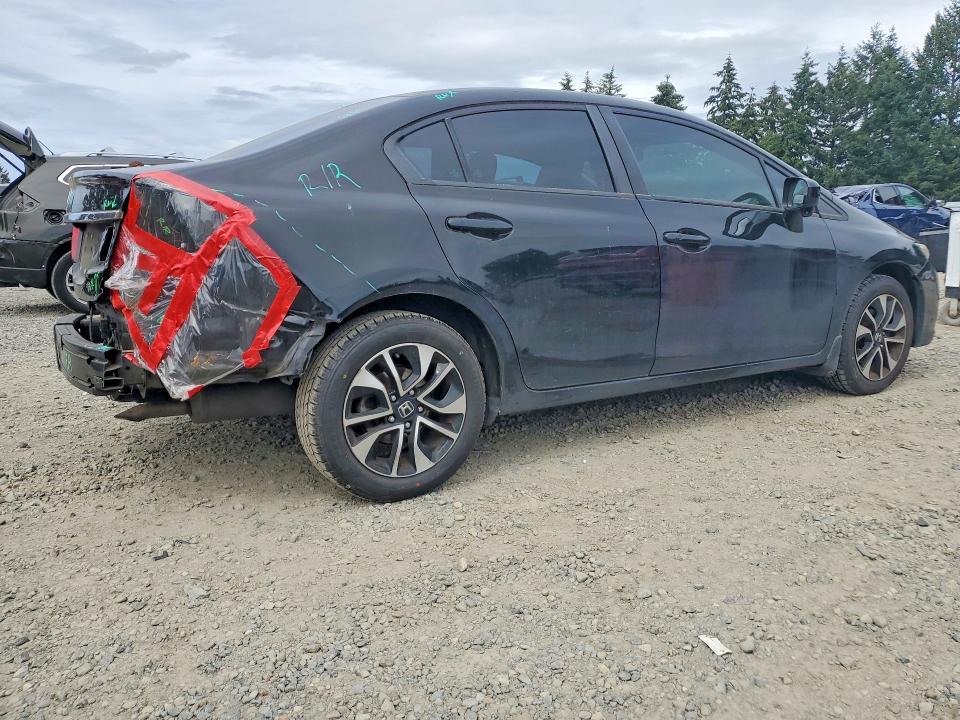2014 Honda Civic VIN 19XFB2F80EE258093 COPART salvage auction — REAR END, Wa - Cert Of Ownership-Rebuilt, sold $2,250 on 2026-07-10 (photo 3)