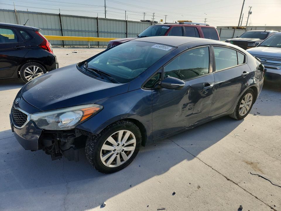 2015 Kia Forte VIN KNAFX4A66F5367722 COPART salvage auction — FRONT END, TX - SALVAGE VEHICLE TITLE (P), sold $875 on 2026-07-24 (photo 1)