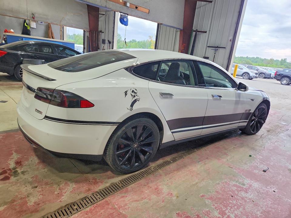 2014 Tesla Model s VIN 5YJSA1H25EFP64856 COPART salvage auction — FRONT END, Ny - Mv-907A Salvage Certificate, sold $4,100 on 2026-07-27 (photo 3)
