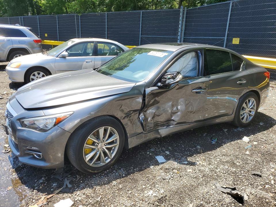 2016 Infiniti Q50 VIN JN1EV7AR2GM340141 COPART salvage auction — SIDE, Md - Cert Of Salvage > 75% Damage, sold $2,650 on 2026-07-31 (photo 1)