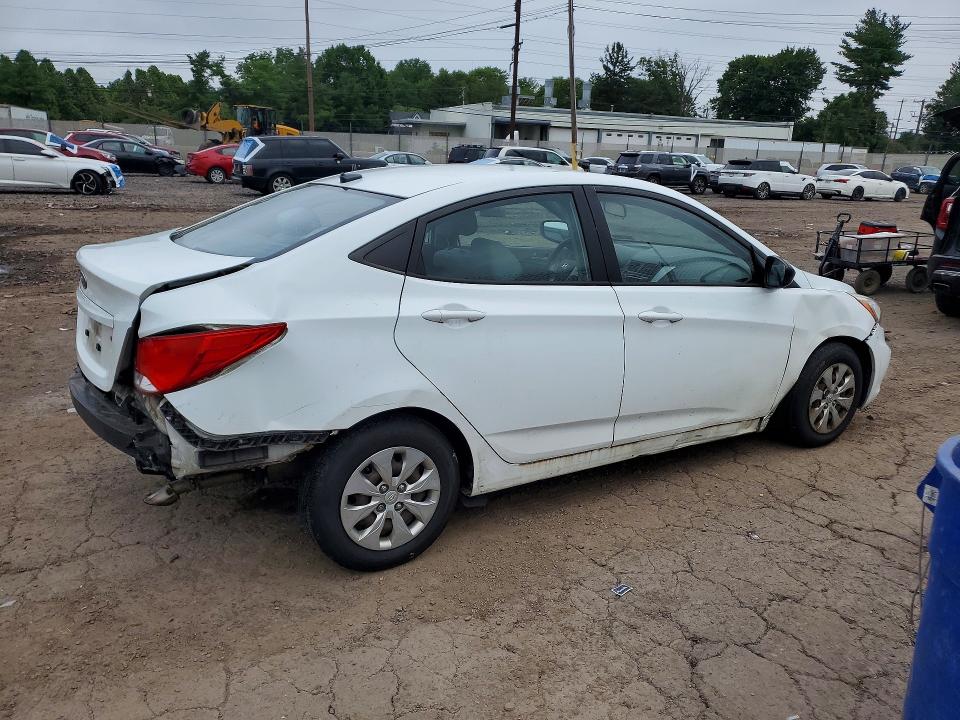 2016 Hyundai Accent VIN KMHCT4AE7GU012473 COPART salvage auction — REAR END, Pa - Certificate Of Salvage, sold $1,000 on 2026-07-20 (photo 3)