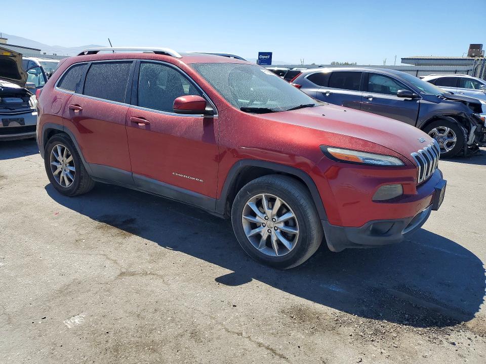 2014 Jeep Cherokee VIN 1C4PJMDB8EW159061 COPART salvage auction — MINOR DENT/SCRATCHES, Ca - App For Dup Clean Or Ac, sold $850 on 2026-07-31 (photo 4)