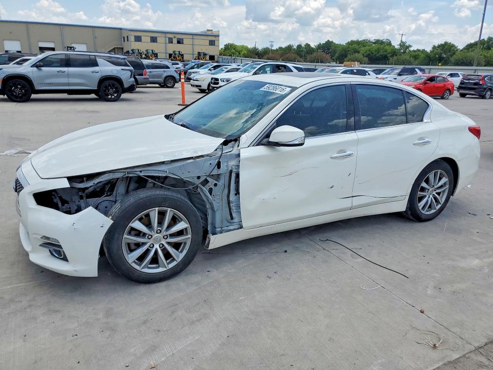 2015 Infiniti Q50 VIN JN1BV7AP7FM358098 COPART salvage auction — FRONT END, Tx - Salvage Vehicle Title, sold $175 on 2026-07-30 (photo 1)