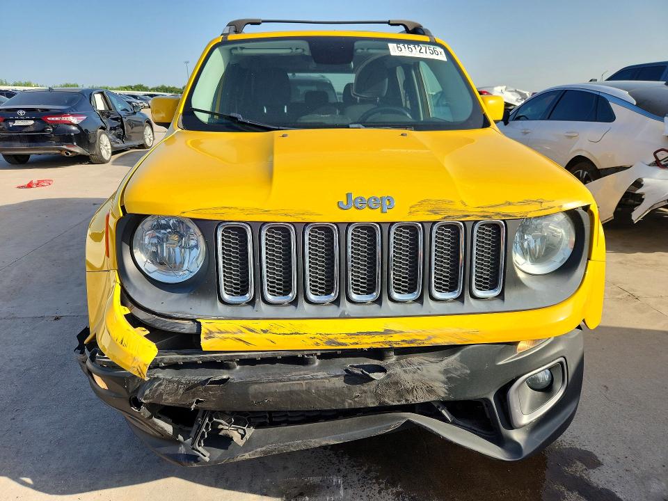 2015 Jeep Renegade VIN ZACCJBBT5FPC33128 COPART salvage auction — FRONT END, Tx - Salvage Vehicle Title, sold $1,450 on 2026-07-27 (photo 5)