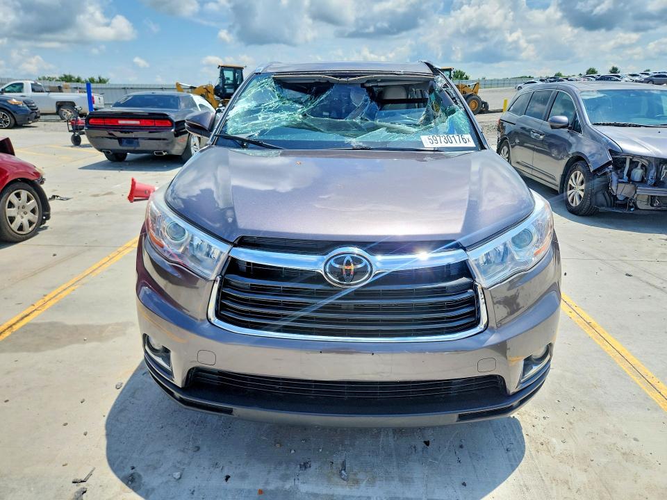 2015 Toyota Highlander VIN 5TDYKRFH0FS111877 COPART salvage auction — SIDE, Ky - Cert Of Title-Salvage, sold $6,500 on 2026-07-16 (photo 5)