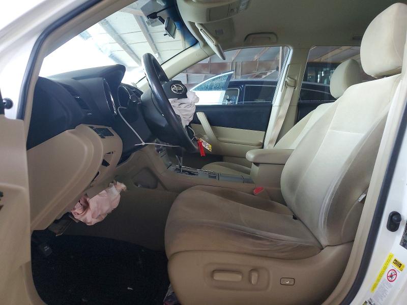 2013 Toyota Highlander VIN 5TDZK3EH2DS094953 COPART salvage auction — FRONT END, Tx - Certificate Of Title, sold $2,800 on 2026-07-31 (photo 7)
