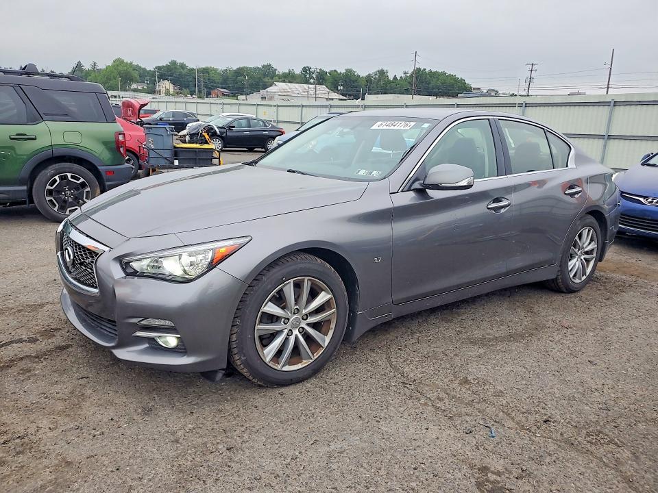 2014 Infiniti Q50 VIN JN1BV7AR8EM701114 COPART salvage auction — REAR END, Pa - Certificate Of Salvage, sold $1,350 on 2026-07-31 (photo 1)
