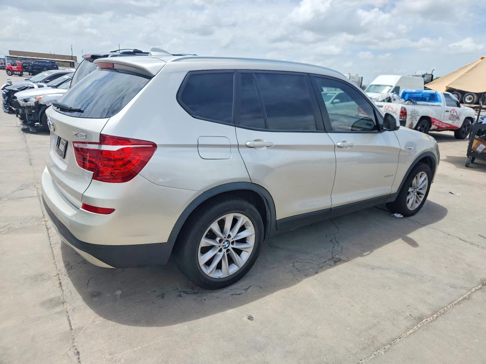 2017 BMW X3 VIN 5UXWX9C59H0T12393 COPART salvage auction — NORMAL WEAR, Tx - Bonded Title - Clean (P), sold $3,600 on 2026-07-28 (photo 3)