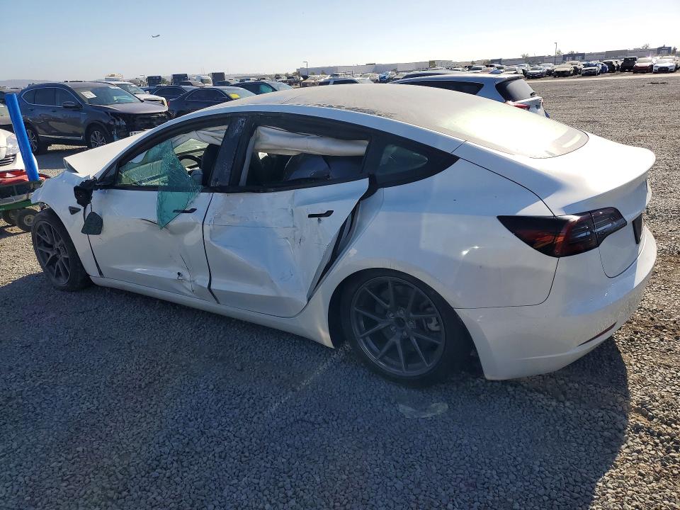 2023 Tesla Model 3 VIN 5YJ3E1EA3PF586811 COPART salvage auction — FRONT END, Ca - Salvage Certificate, sold $3,100 on 2026-07-31 (photo 2)